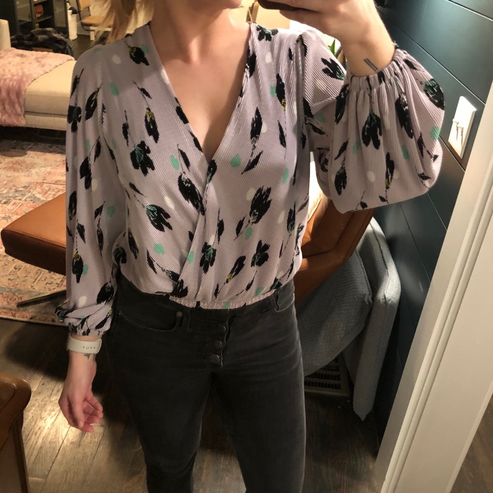 ASTR Pleated Wrap Top - NWT